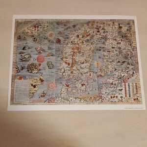 Carta Marina et descriptio septentrionalium terrarum Poster by Olaus Marina